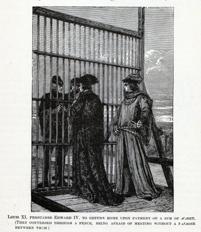 Luigi XI persuade Edoardo IV a tornare a casa con una somma di denaro da Unbekannt