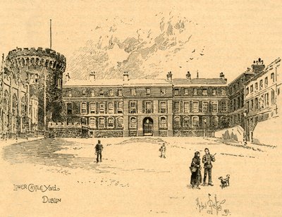 Lower Castle Yard, Dublino, Irlanda, c1890 da Unbekannt