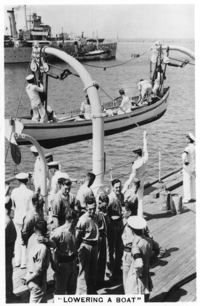 Abbassamento di una barca, HMS Devonshire, 1937 da Unbekannt