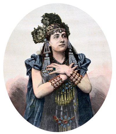 Lucienne Breval nel ruolo di Salammbô, 1892 da Unbekannt