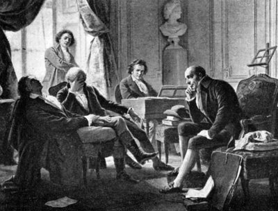 Ludwig van Beethoven e i suoi amici, compositore tedesco da Unbekannt