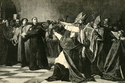 Lutero alla Dieta di Worms, 1521, 1890 da Unbekannt