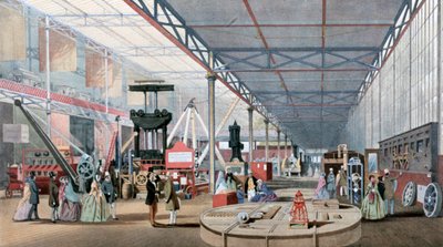 Sala delle macchine, Esposizione del Crystal Palace, Londra, 1851 da Unbekannt