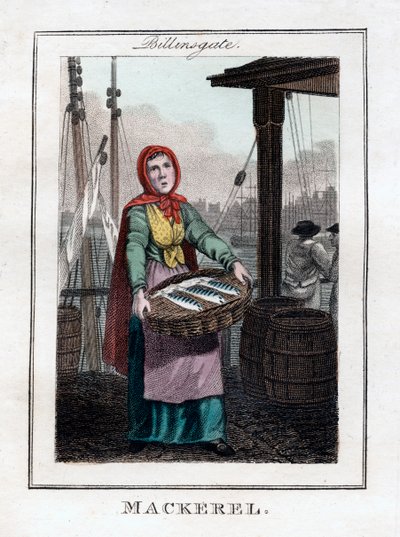 Sgombri, Billingsgate, Londra, 1805 da Unbekannt
