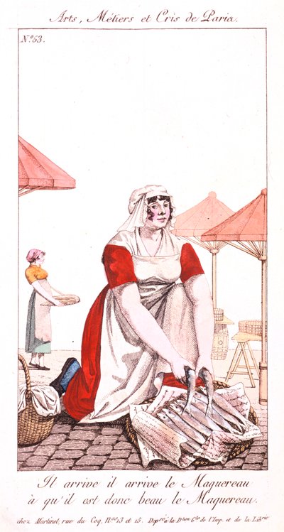 Venditore di sgombri, 1826 da Unbekannt