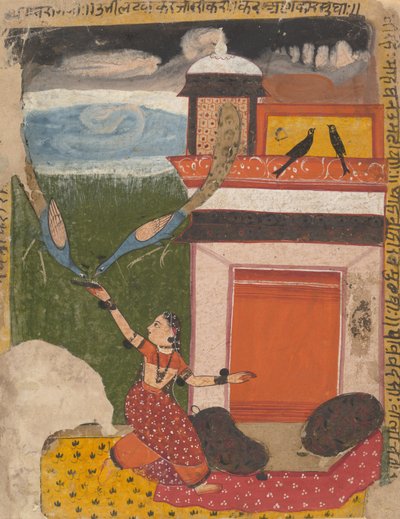 Madhumadhavai Ragini...da una serie dispersa di Ragamala, c. 1640-50 da Unbekannt