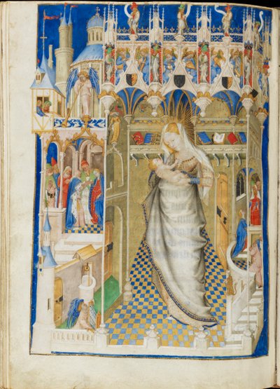 Madonna e Bambino in una Chiesa (Cinque Gioie della Vergine). Le Ore di Isabella Stuart da Unbekannt