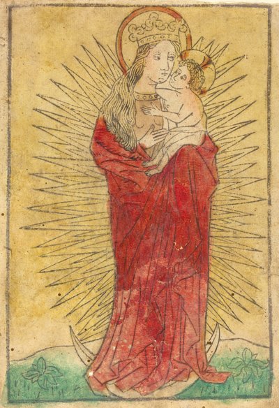 Madonna e Bambino in gloria su una luna crescente, 1450-1460 da Unbekannt