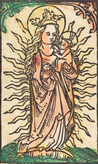 Madonna e Bambino in gloria su una luna crescente, 1470-1480 da Unbekannt