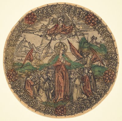 Madonna in una ghirlanda di rose da Unbekannt