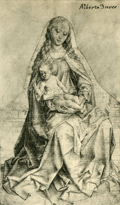Madonna con Bambino Gesù benedicente, 1440-1450, 1943 da Unbekannt