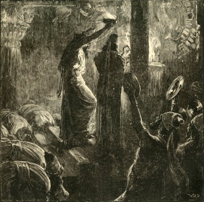 Magi intorno al fuoco sacro, 1890 da Unbekannt