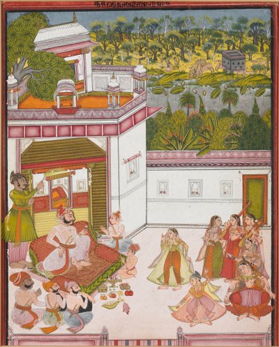Maharaja di Kotah che ascolta musica e guarda i ballerini da Unbekannt