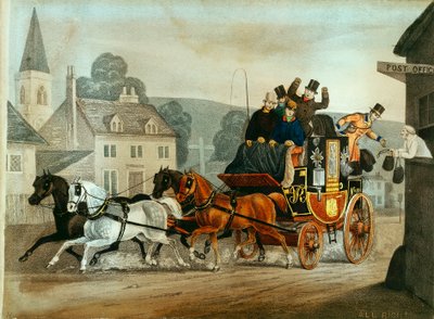 Diligenza sulla tratta Bath-Londra, c. 1840 da Unbekannt
