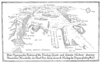 Principali caratteristiche fisiografiche del ghiacciaio Mackay e del Granite Harbour, 1913 da Unbekannt