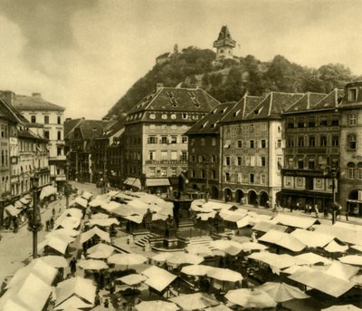 Piazza principale, Graz, Stiria, Austria, c1935 da Unbekannt