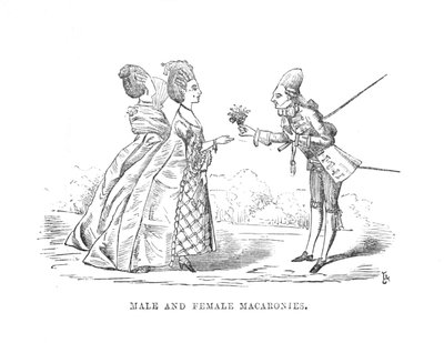 Macaronies maschili e femminili, c1870 da Unbekannt