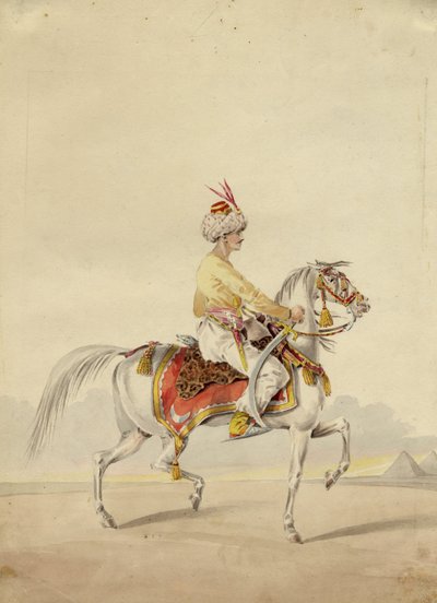 Mamelucco a cavallo, ca 1825 da Unbekannt