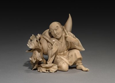 Uomo che porta una grande verdura, fine 1800 - inizio 1900 da Unbekannt