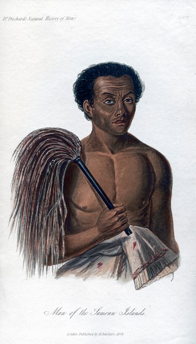 Uomo delle Isole Samoa, 1848 da Unbekannt