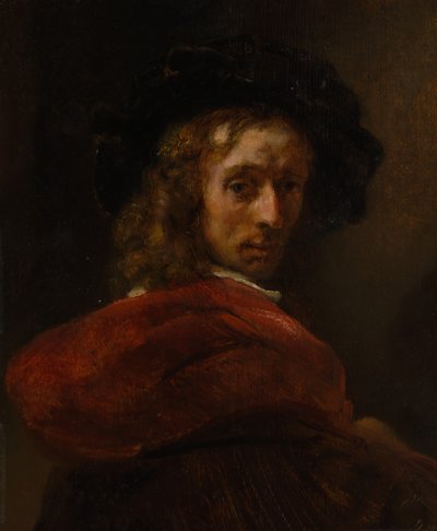 Uomo in un mantello rosso da Unbekannt
