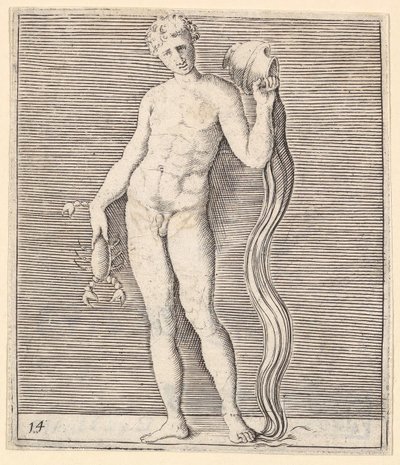 Uomo con Gambero e Urna d