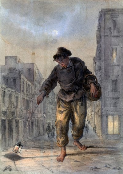 Uomo con una lampada da Unbekannt