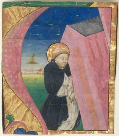 Illustrazione manoscritta con San Domenico che salva la Chiesa di San Giovanni da Unbekannt