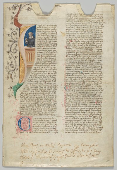 Foglio di manoscritto, italiano, XIV secolo da Unbekannt
