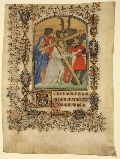 Foglio di manoscritto da un Libro d