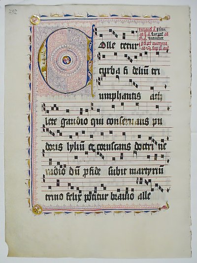 Foglio di manoscritto con iniziale C, da un antifonario, tedesco, secondo quarto del XV secolo da Unbekannt