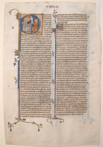 Foglio di manoscritto con l