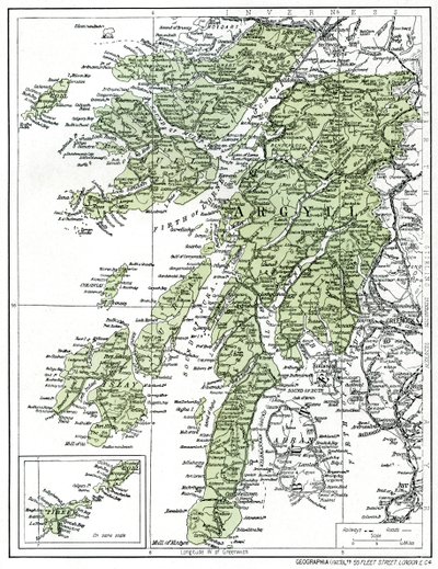 Mappa di Argyllshire, 1924-1926 da Unbekannt