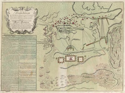 Mappa della battaglia di Savuchny, 1739-1740 da Unbekannt