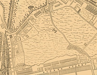 Mappa di Belgravia, 1814, c1876 da Unbekannt