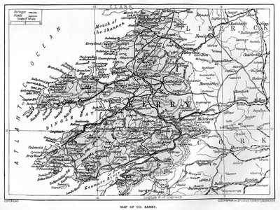 Mappa della contea di Kerry, Irlanda da Unbekannt