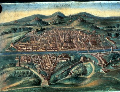 Mappa di Firenze, XV secolo da Unbekannt