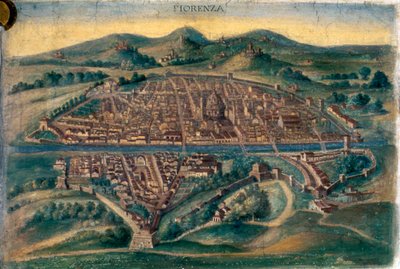 Mappa di Firenze, XV secolo da Unbekannt