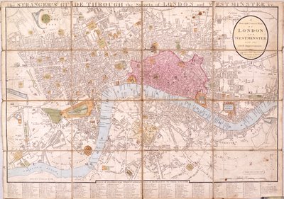 Mappa di Londra, 1823 da Unbekannt