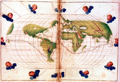 Mappa del viaggio intorno al mondo di Magellano, 1519-1521 da Unbekannt