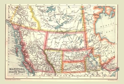 Mappa del Manitoba e del Nord-Ovest, 1902 da Unbekannt