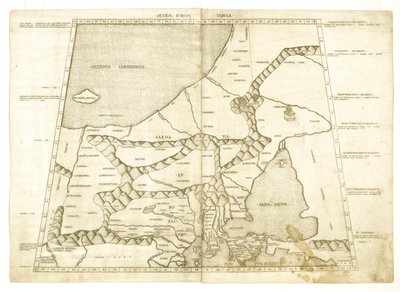 Mappa della Moscovia di Tolomeo Octava Europe Tabula da Unbekannt