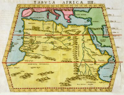 Mappa del Nord Africa, c1580 da Unbekannt