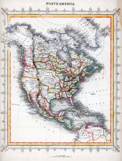 Mappa del Nord America da Unbekannt