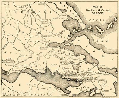 Mappa della Grecia settentrionale e centrale da Unbekannt
