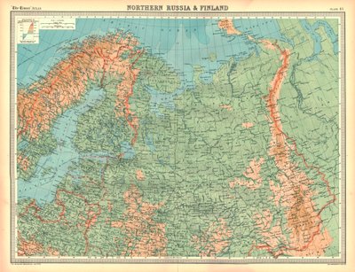 Mappa della Russia Settentrionale e della Finlandia da Unbekannt