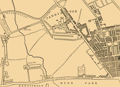 Mappa di Paddington da Unbekannt