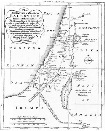 Mappa della Palestina basata su autori antichi, c. 1830 da Unbekannt