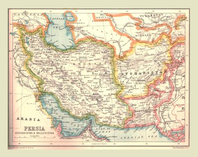 Mappa della Persia, 1902 da Unbekannt