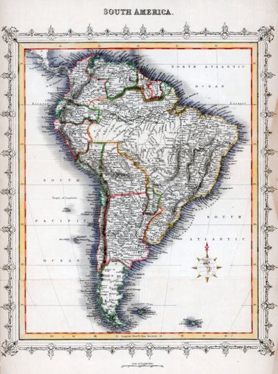 Mappa del Sud America da Unbekannt